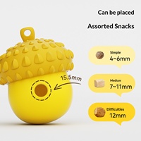 Jouet distributeur de friandises interactif en forme de gland pour chien, distributeur lent pour l'entraînement et l'enrichissement mental des chiots, vente en gros