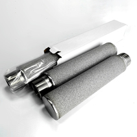 Cartouche filtrante en titane fritté poreux sur mesure haute pression de 10 pouces, taille de pores 0,5-300 µm, débit 500 L/heure gaz/liquide