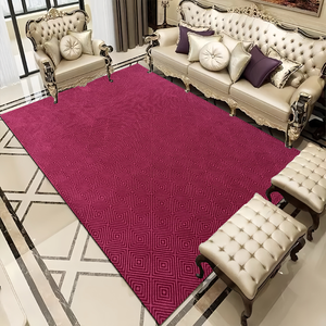 <span class=keywords><strong>2025</strong></span> mới cổ điển mô hình hình học màu đỏ NZ Len Handmade Thảm phòng khách ghế sofa khu vực Tùy chỉnh thảm - Product Image 1