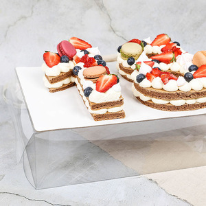 กล่องเค้กทรงสี่เหลี่ยมคุณภาพสูง ใส มองเห็นได้ชัดเจน บรรจุง่าย - Product Image 6