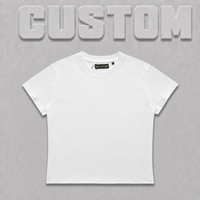 Camiseta personalizada de corte ajustado, estilo americano, color sólido, 300g, marca de moda urbana
