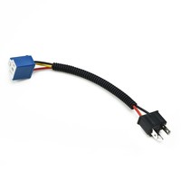 JYX OED/ODM H4 3 broches 9003 Câble de raccordement avec connecteur de douille de relais de phare LED en céramique et faisceau de câblage certifié UL