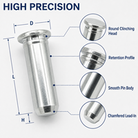 TPS Tige de centrage ronde en acier inoxydable à tête de centrage, extrémité pilote chanfreinée pour un alignement facile des trous, outil de positionnement pour tôle