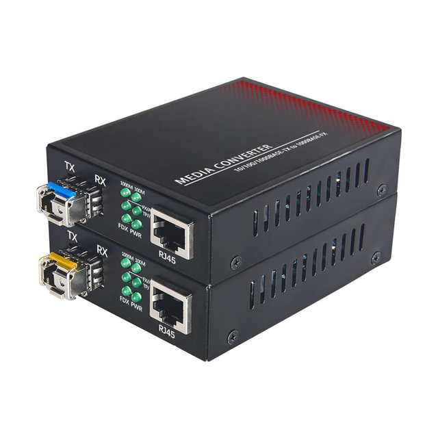Gigabit Multi-Mode Fiber Ethernet Media Converter 1.25G BIDI SFP, 10/100/1000Base-TX to 1000Base-SX LC SFP Slot