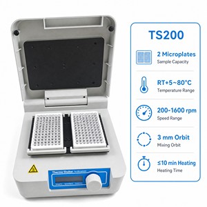 Agitateur Thermo-Shaker Numérique de Précision pour Microplaques, Capacité 2 Plaques, 1600 tr/min, Chauffage 80°C, pour Laboratoire, Incubateur Orbital, Mélangeur, Course Orbitale 3mm - Product Image 1
