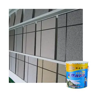 Factory Direct Supplies Exterior Wall Murals Roman Columns Imitation Marble Granite Water-based Paint Colorful Real Stone Paint