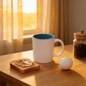 Tazze <span class=keywords><strong>da</strong></span> Caffè in Ceramica per Sublimazione di Grado A, Design Classico, Articoli Regalo Molto Venduti, Smaltate a Colori - Product Image 2