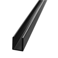Profilé en U en aluminium sur mesure pour porte de douche sans cadre, verre de 6 à 12 mm