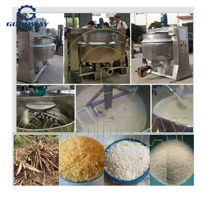 150-1000 kg/h Yield Cassava Flakes Garri Processing Machine Garri Production Line