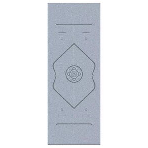 Tapis de yoga extra-large antidérapant en polyuréthane givré, motif cœur de lotus, longueur 183 cm, épaisseur 5 mm, largeur élargie, sans parfum - Product Image 5