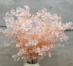 O-X716 Grosir Bunga Murah untuk Dekorasi Pernikahan Buatan Kualitas Tinggi Sutra Bunga Apel Mekar Buatan