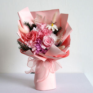 Matrimonio sposa conservato vera e propria rosa secca finestra avvolgente fiori eterni Bouquet - Product Image 4