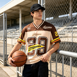 Jersey Retro Americano Personalizado al por Mayor ODM, 220g, Malla Transpirable, Impresión por Sublimación, Logotipo Personalizado, Patrón de Alta Calidad para Hombre - Product Image 2