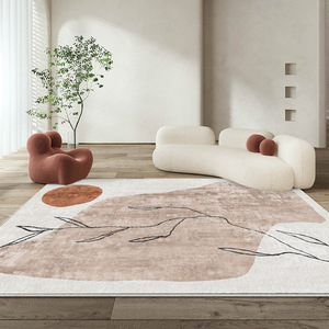Tapis de style Wabi Sabi, rectangulaire, imitation cachemire, antidérapant, pour salon, chambre à coucher, bureau - Product Image 4
