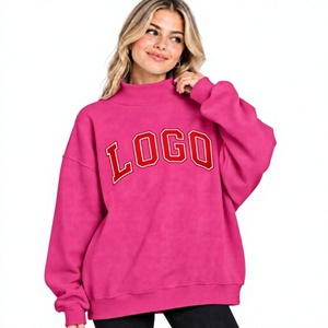 Pull-over col montant uni, léger et confortable pour femme, design OEM de qualité supérieure, idéal pour l'automne/hiver - Product Image 1