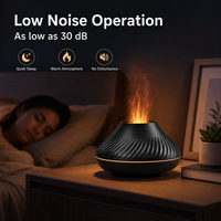 Diffuseur d'arômes à ultrasons effet flamme, 130 ml, 7 couleurs changeantes, pour décoration intérieure moderne
