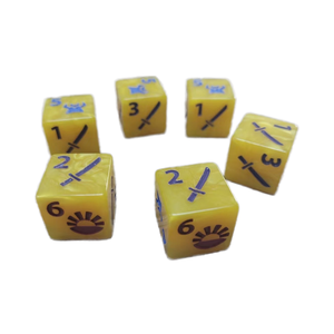 Mới lạ màu vàng Pearlescent DICE thiết lập tùy chỉnh Acrylic DICE với biểu tượng đặc biệt cho Tabletop chơi game - Product Image 3