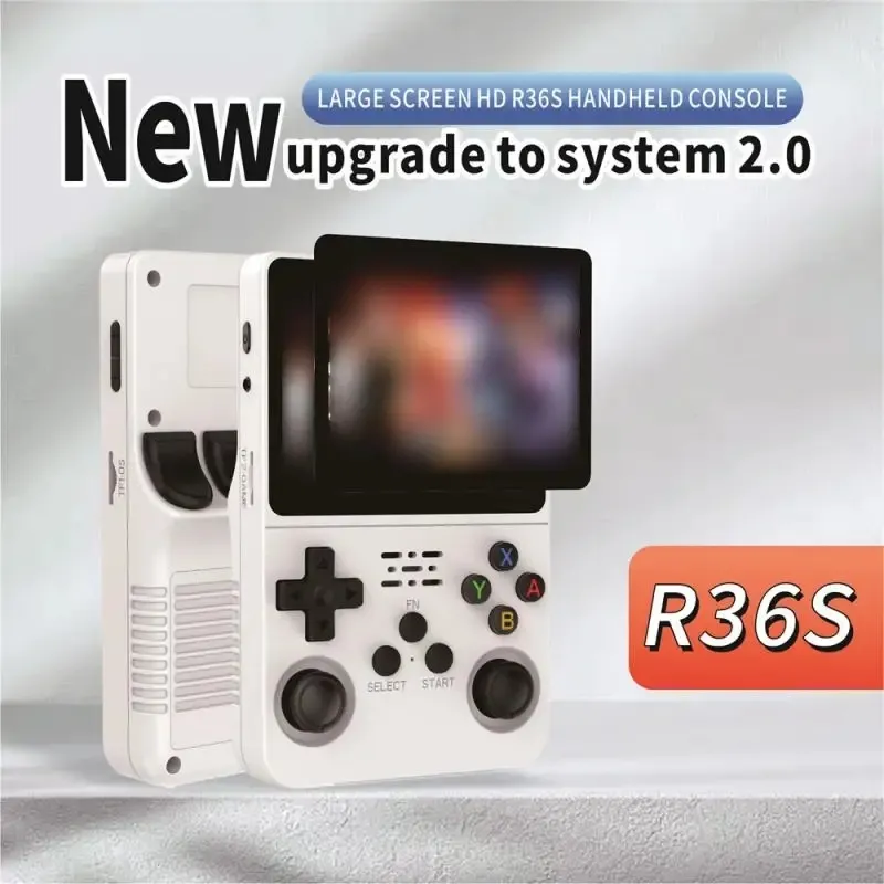 R36s konsol saku Arcade 15000 Game Video Game 3.5 inci Ips layar Hd hadiah anak-anak sistem Linux Emulator Game klasik