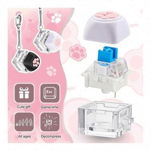พวงกุญแจของเล่นฟิดเจ็ตแบบสวิตช์สัมผัสขั้นสูง ทำจากพลาสติกและซิลิโคน พร้อมเสียงคลิกที่น่าพึงพอใจ ช่วยบรรเทาความวิตกกังวลและสมาธิสั่งเสถียรสำหรับผู้ที่มีภาวะสมาธิสั้น - Product Image 5