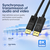 Cable DisplayPort 1.4 8K Ultra HD de 32.4Gbps de Alta Velocidad, Cable DP a DP para Cine en Casa, Juegos, Monitor, Laptop