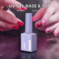 BIN Gel UV pour ongles, base et top coat en caoutchouc, très vendu - Longue tenue, séchage rapide, écologique, lampe LED, temps de durcissement de 30 secondes, SANS HEMA, SANS TPO