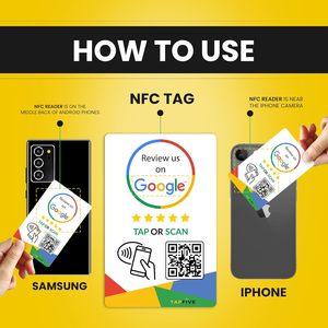 Xã Hội NFC QR tap thẻ tương thích tất cả các điện thoại PVC Google xem xét Facebook theo tái sử dụng ngay lập tức đánh giá - Product Image 5