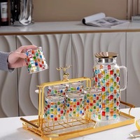Bouilloire à eau froide en verre, résistante à la chaleur, design moderne et épuré avec poignée, grande capacité, bouteille à thé pour la maison