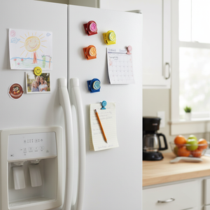 6 Pezzi Magneti Colorati in Resina a Forma di Faccine Felici, Clip Magnetiche per Lavagna, Armadietto, Opere d'Arte, Magneti per Frigorifero e Aula - Product Image 3