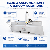 Machine de perçage et de fraisage CNC à trois axes JUNDE, robuste et puissante, 3 m, multi-processus, pour le travail de l'aluminium