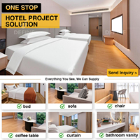 Ensemble de mobilier d'hôtel moderne et luxueux, durable et écologique, pour projets clés en main commerciaux, chambre d'hôtes, OEM ODM, personnalisable