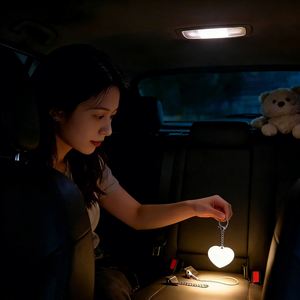 Cross-Border Hot-Selling Handmade Love Water Drop Bell Design <b>LED</b> Touch-Sensitive Hanging Pendant Light for Car Interior - Product Image 2