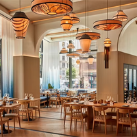 Ensemble de table et de chaises de salle à manger modernes et personnalisables de luxe pour hôtel 5 étoiles, restaurant commercial, mobilier de restaurant carré en bois massif