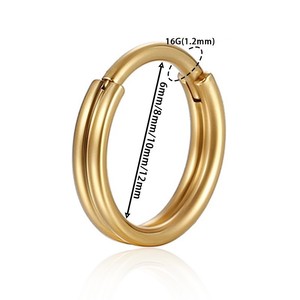 Anneau de nez sans soudure en acier inoxydable à trois couches, design géométrique, pour usage quotidien, bijoux de piercing tendance - Product Image 5