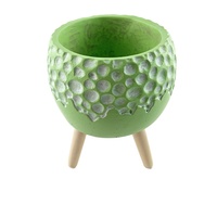 Pots de fleurs écologiques en ciment vert personnalisés par l'usine source, avec trou de drainage, pour plantes succulentes artificielles, orchidées, usage en jardin