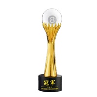 Personnalisé Or Argent Bronze Métal Globe Volleyball Tennis Golf Ballon de Football Sport Événement Ballon Trophée