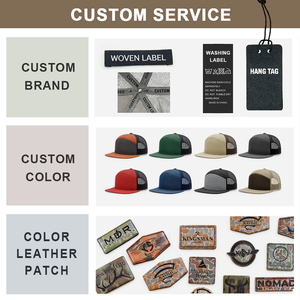 Gorra Trucker 168 de 7 Paneles con Malla y Cierre a Presión, Personalizada con Logotipo Bordado en Cuero, Dos Tonos, 100% Algodón, Estilo Hip Hop, Gorras de Béisbol - Product Image 2