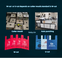 Baby.Lin Auto Commerciële Hoge Snelheid Vliesdoek Vestentas-Maakmachine Tassenmaakmachine Vliesdoek Boodschappentas-Maakmachine