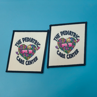 Patchs personnalisés imprimés par sublimation thermique, logo de dessin animé en couleur, impression par transfert thermique pour vêtements, chapeaux