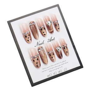 <span class=keywords><strong>Faux</strong></span> <span class=keywords><strong>Ongles</strong></span> de Luxe Multicolores Effet Œil de Chat à Pression, Couverture Complète en ABS, 10 Pièces, Collection <span class=keywords><strong>Automne</strong></span>-Hiver, Effet Illuminateur - Product Image 2