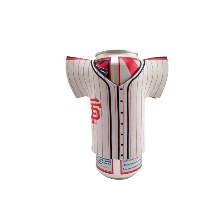 polo shirt neoprene beer bottle cooler custom jersey T-shirt shape can cooler sleeve holder for ball game