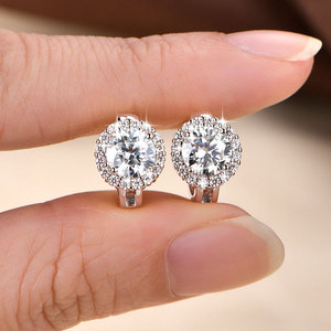 คลาสสิก VVS D GRA 2CT ตัดกลม Moissanite รัศมีห่วงต่างหูทอง14K เติมเต็มอินเทรนด์เครื่องประดับสำหรับทุกเพศ CU-EM-014 - Product Image 6