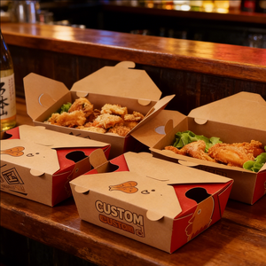 กล่องเบนโตะกระดาษคราฟท์แบบใช้แล้วทิ้งสำหรับอาหารจานด่วน กล่องบรรจุภัณฑ์สำหรับซื้อกลับบ้านพร้อมตัวแบ่งช่อง รูปทรงสี่เหลี่ยมผืนผ้า เป็นมิตรกับสิ่งแวดล้อม สามารถปรับแต่งได้ - Product Image 4