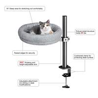 UniLink 2026 Nouveau Lit de Bureau Rotatif à 360° pour Chien, Hamac de Bureau Rond en Tissu Solide Écologique à Hauteur Réglable