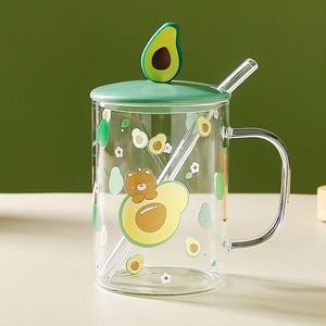 Glas Trink geschirr Geschenk box Set Wasser Glas becher Souvenir Deckel Löffel Elegantes Cup Design für den täglichen Gebrauch oder besondere Anlässe - Product Image 4