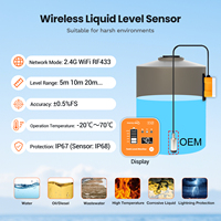 Capteur de niveau de réservoir WIFI 10M Moray ME202R 433MHz submersible haute précision avec alarme à distance et affichage LED de la température