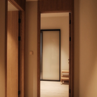 Porte coulissante moderne en bois massif de style japonais, isolation acoustique, garantie 5 ans, chambre, salle de bain, villa, minimaliste