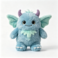 Vente en gros de peluches monstres douces très populaires, jouet en peluche monstre bleu mignon de dessin animé avec queue, peluche personnalisée