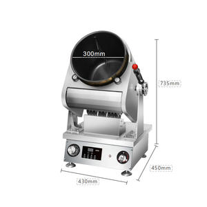 SEMIKRON - Cocina Comercial Automática para Wok, Cocina de Gas con Cilindro Giratorio, Acero Inoxidable, Fácil de Limpiar, Función de Temporizador - Product Image 2