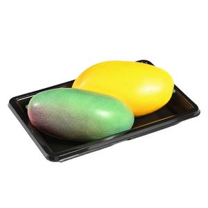 Caja de embalaje rectangular para frutas y verduras, bandeja para servir verduras de grado alimenticio de Model-130E-Black, sin tapa - Product Image 1