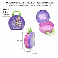 Boîte en fer blanc personnalisée OEM ODM pour maquillage enfant, étui de transport, valise, fabrication usine